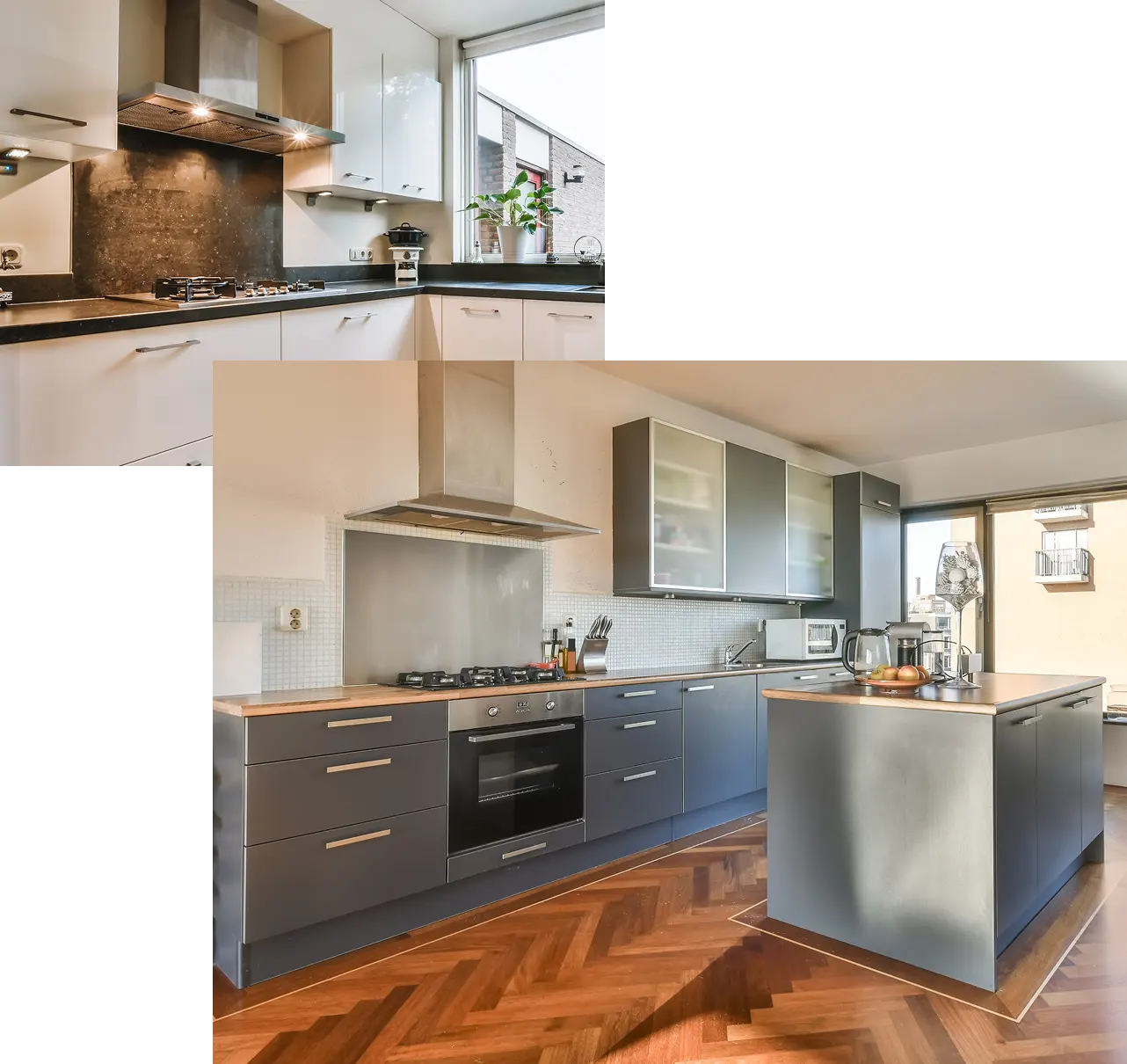 Remodeled Kitchen with Modern Cabinets and Lighting