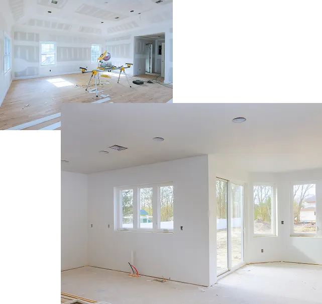 Builder Team Working on New Home Construction