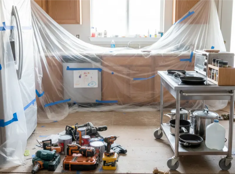 Temporary Kitchen Setup During Remodel