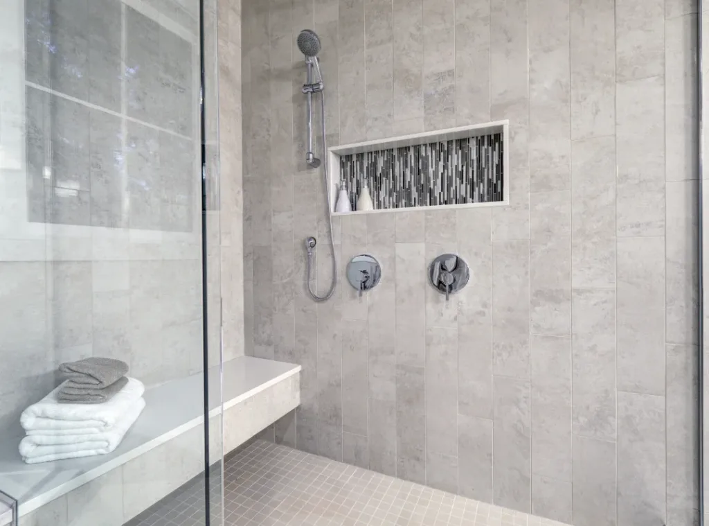 Freestanding Bathtub Installed During Bathroom Renovation