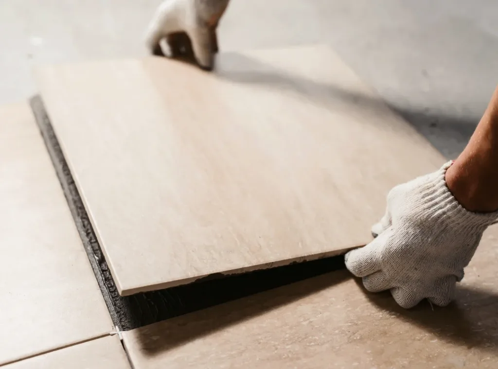 Porcelain Tile Bathroom Floor Installation in Johnson City
